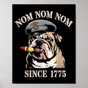 Funny Nom I EAT Crayons Since 1775 Veterans Poster