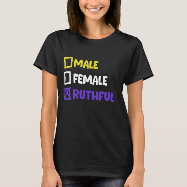 Funny Nonbinary and Transgender 3 T-Shirt (Front)