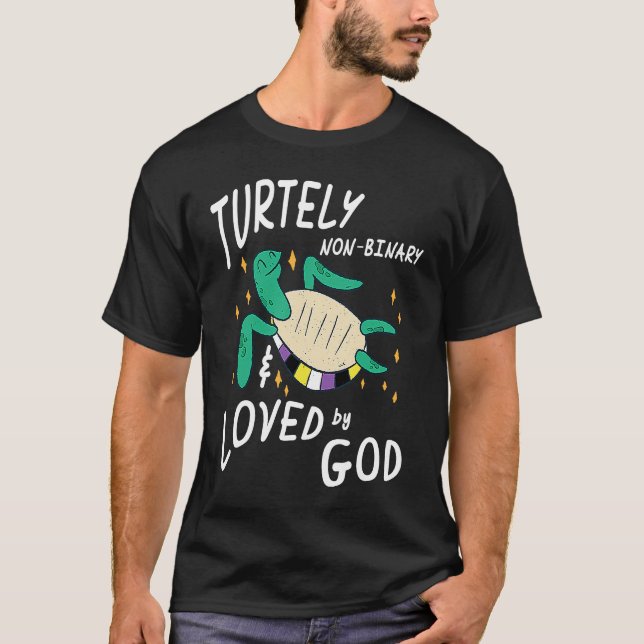 Funny Nonbinary Enby Genderqueer Non Binary T-Shirt (Front)