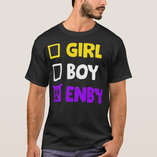 Funny Nonbinary Pride LGBTQ  Transgender  T-Shirt (Front)
