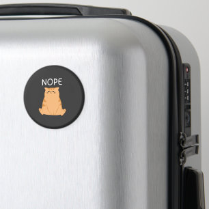 Funny Nope Cat Graphic Magnet