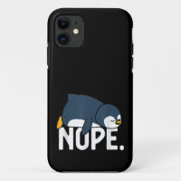 Funny Nope Not Today Lazy Penguin Animal Lover