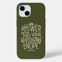 Funny Nope Sarcastic Answer All Questions Vintage