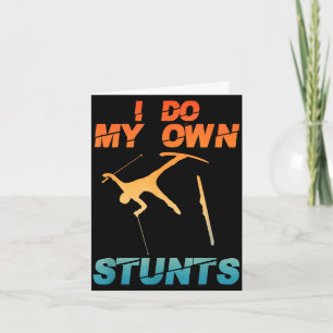 Funny nordic mountain skiing art for men women card