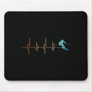 Funny nordic ski art for men women kids skier team mouse pad