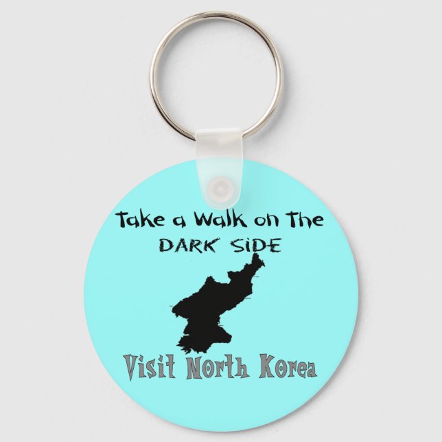 Funny North Korea T-shirts and Gifts Keychain (Front)