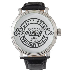 Funny North Pole Brewing Co Christmas Spirits Watch