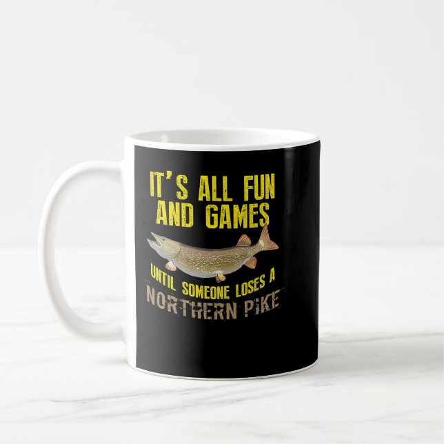 Funny Northern Pike Fishing Freshwater Fish Gift I Coffee Mug (Left)