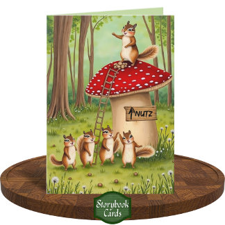 Funny Nostalgic Chipmunk Friends Thinking of You   Card