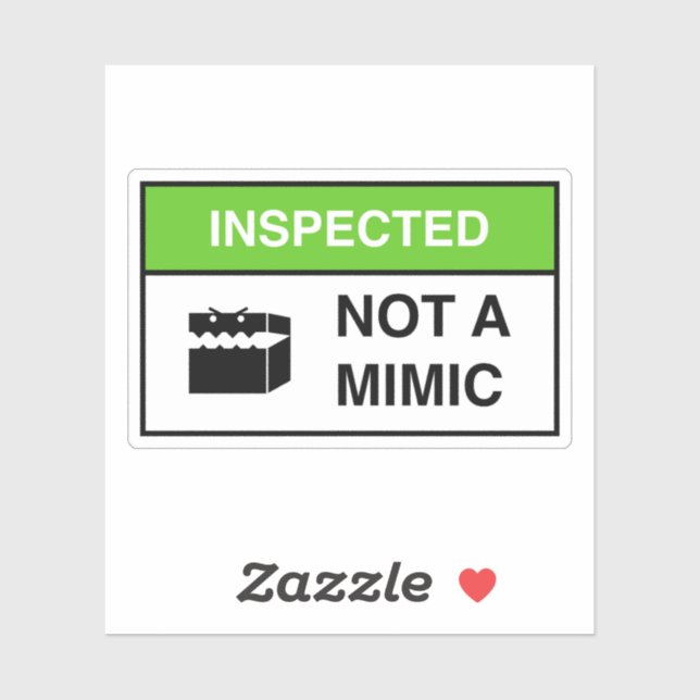 Funny Not a Mimic Sign Tableto RPG (Sheet)