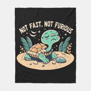 Funny Not Fast Not Furious Fleece Blanket