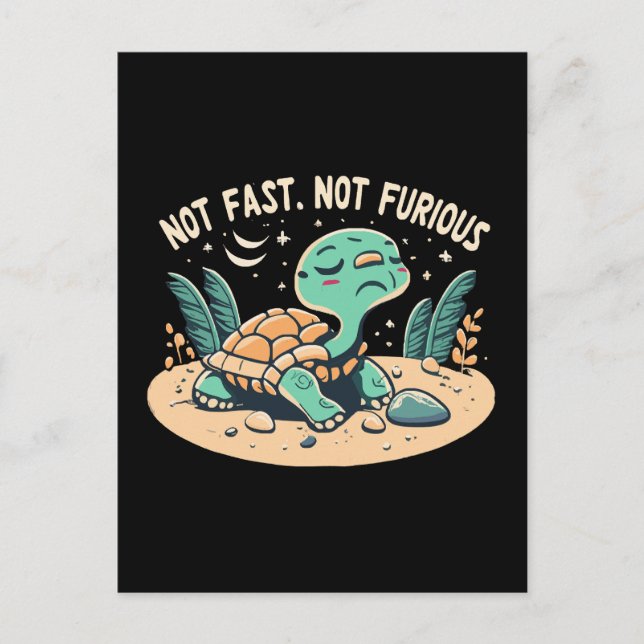 Funny Not Fast Not Furious Postcard (Front)