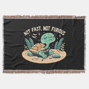 Funny Not Fast Not Furious Throw Blanket