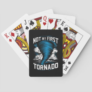 Funny Not My First Tornado Retro Storm Chaser  Playing Cards