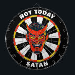 Funny Not Today Satan Dartboard<br><div class="desc">Personalize this devilish dartboard with a personalized greeting. Designed for you by Blackberry Boulevard.</div>