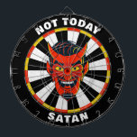Funny Not Today Satan Dartboard<br><div class="desc">Personalize this devilish dartboard with a personalized greeting.  Designed for you by Blackberry Boulevard.</div>