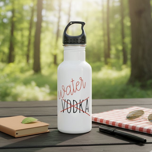 Funny Not Vodka Drinking Water Bottle Humour (Creator Uploaded)