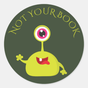 Funny Not your book kids book label sticker