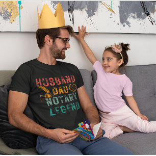 Funny Notary   Office - Husband, Dad, Notary T-Shirt