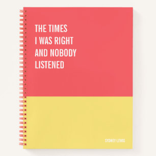 Funny Notebook, Humorous Writing Pad Journal, Note Notebook