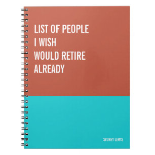 Funny Notebook, Humourous Writing Pad Journal, Not Notebook