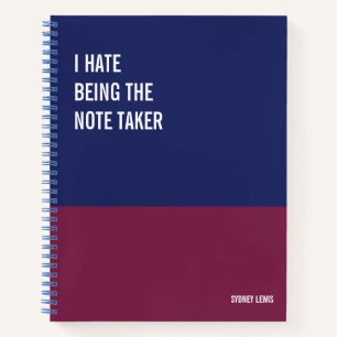 Funny Notebook, Humourous Writing Pad Journal, Not Notebook
