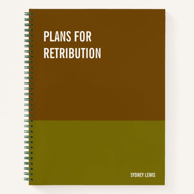 Funny Notebook, Humourous Writing Pad Journal, Notebook (Front)