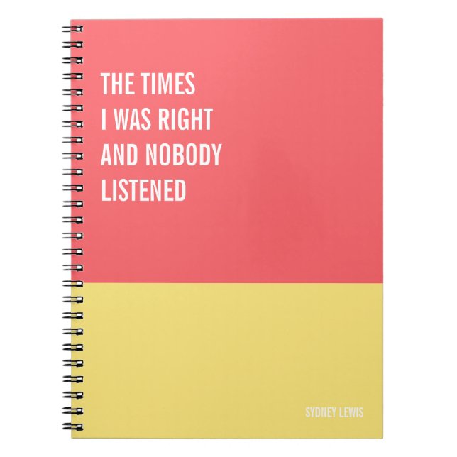 Funny Notebook, Humourous Writing Pad Journal, Notebook (Front)