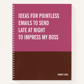 Funny Notebook, Snarky Writing Pad Journal, Note Notebook