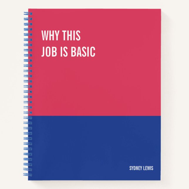 Funny Notebook, Snarky Writing Pad Journal, Note Notebook (Front)