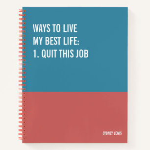 Funny Notebook, Snarky Writing Pad Journal, Notebook