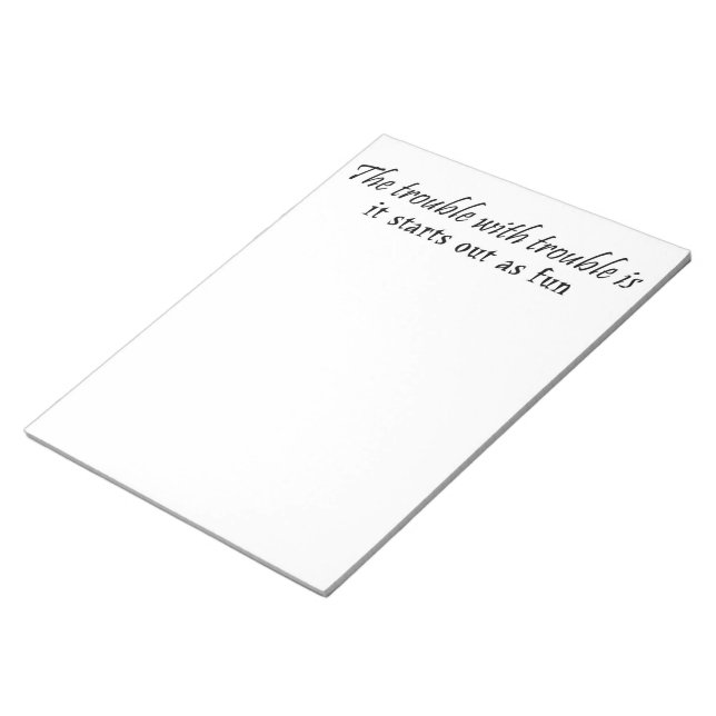 Funny notepads gifts office humour unique gift ide (Angled)