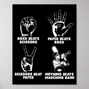 Funny Nothing Beats Marching Band Rock Poster