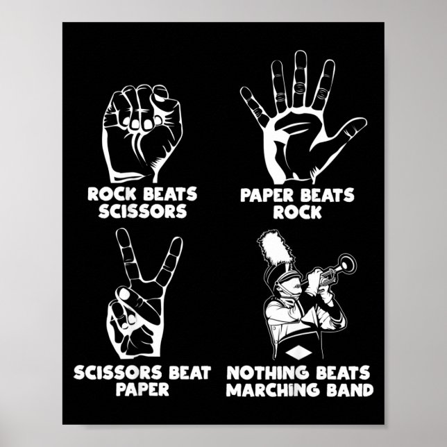 Funny Nothing Beats Marching Band Rock Poster (Front)