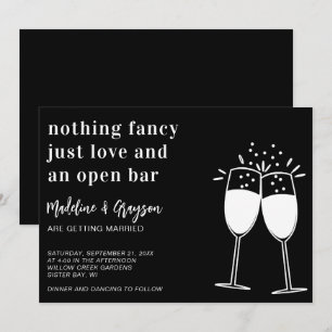 Funny Nothing Fancy Just Love Casual Wedding  Invitation