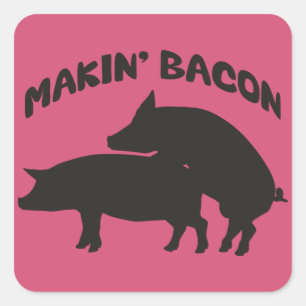 Funny novelty bacon sticker