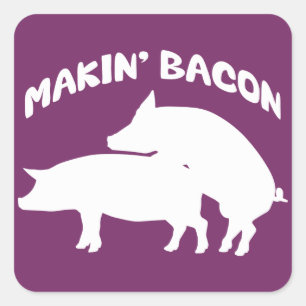 Funny novelty bacon sticker
