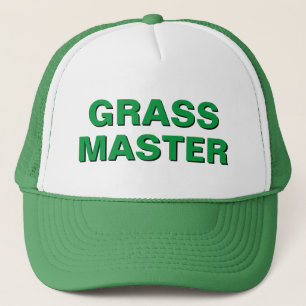 Funny Novelty Baseball Christmas Gift GRASS MASTER Trucker Hat
