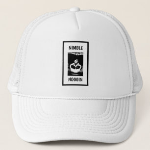 Funny Novelty Baseball NIMBLE NOGGIN Trucker Hat