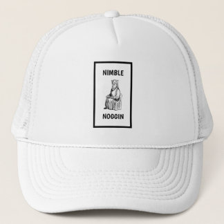 Funny Novelty Baseball NIMBLE NOGGIN Trucker Hat