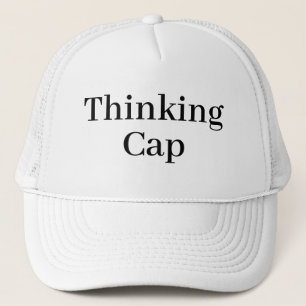 Funny Novelty Baseball THINKING CAP Truckers Hat