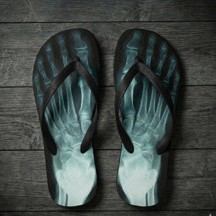 Funny Novelty Bone X-Ray Halloween Flip Flops