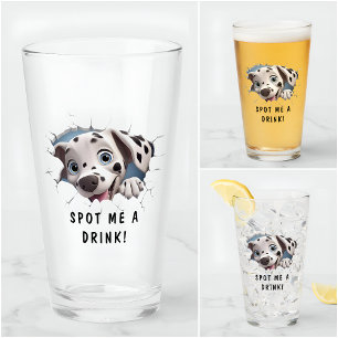 Funny Novelty Cartoon Dalmatian Glass Long Name