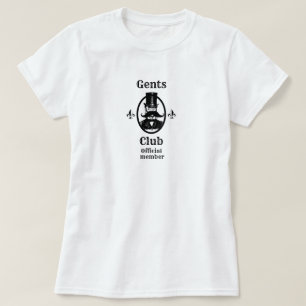 Funny novelty Christmas college design GENTS CLUB  T-Shirt