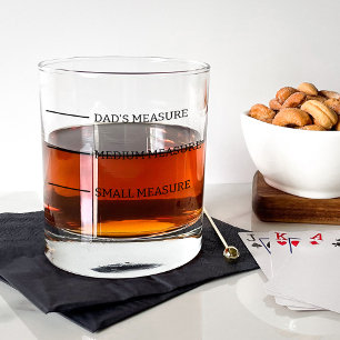 Funny Novelty Dad's Measure Whiskey Glass