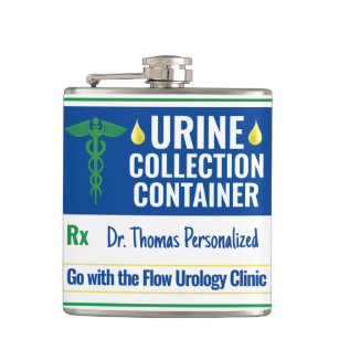 Funny Novelty Doctor Nurse Urine Collection Custom Hip Flask