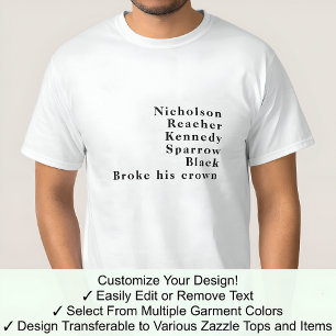 Funny Novelty Forename Name Celebration Game 02 T-Shirt
