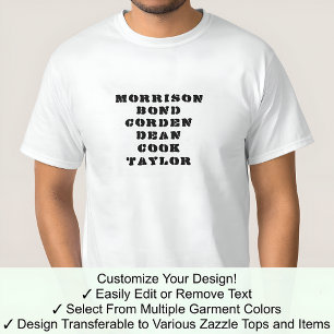 Funny Novelty Forename Name Game Template 04 T-Shirt