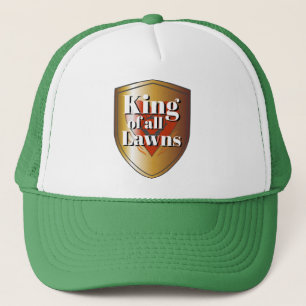 Funny Novelty Gift for Dad KING OF ALL LAWNS Truck Trucker Hat
