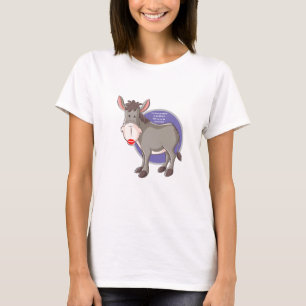 Funny novelty KISS MY DONKEY women's fashion  T-Shirt